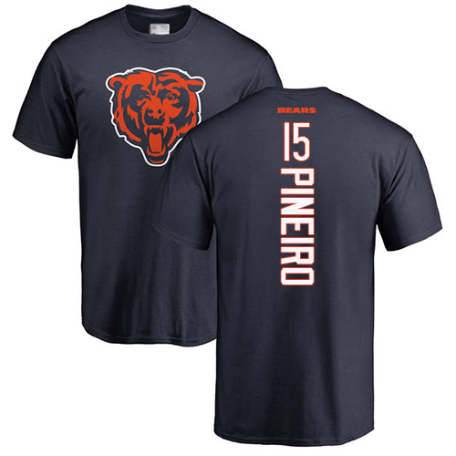 Chicago Bears Men Navy Blue Eddy Pineiro Backer NFL Football #15 T Shirt->nfl t-shirts->Sports Accessory